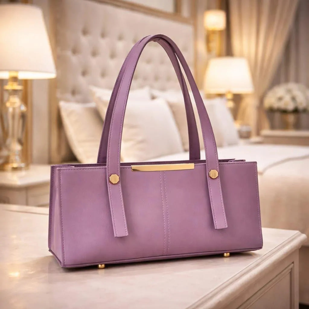 Women's Leather Plain Shoulder Bag