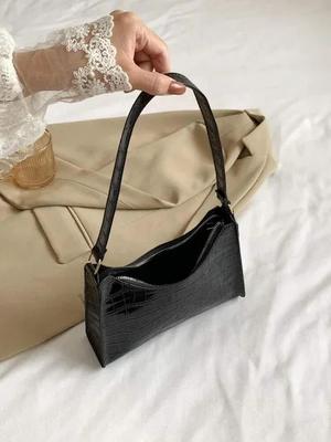 Girl's PU Leather Textured Shoulder Bag