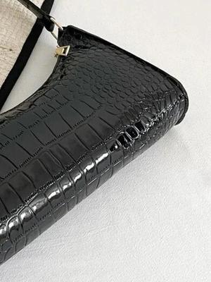Girl's PU Leather Textured Shoulder Bag