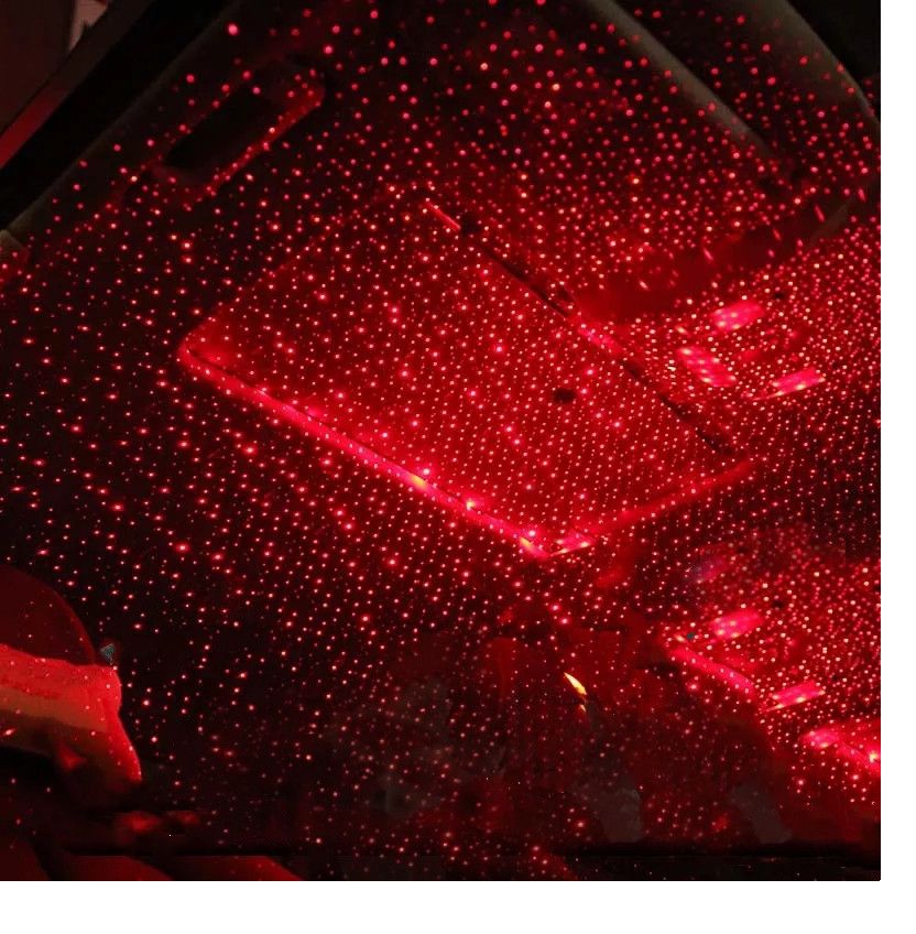 Romantic LED Car Roof Star Night Light Projector Atmosphere Galaxy Lamp USB Decorative Lamp Adjustable Auto Interior Decor Light