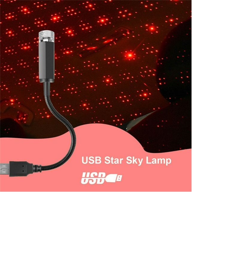 Romantic LED Car Roof Star Night Light Projector Atmosphere Galaxy Lamp USB Decorative Lamp Adjustable Auto Interior Decor Light