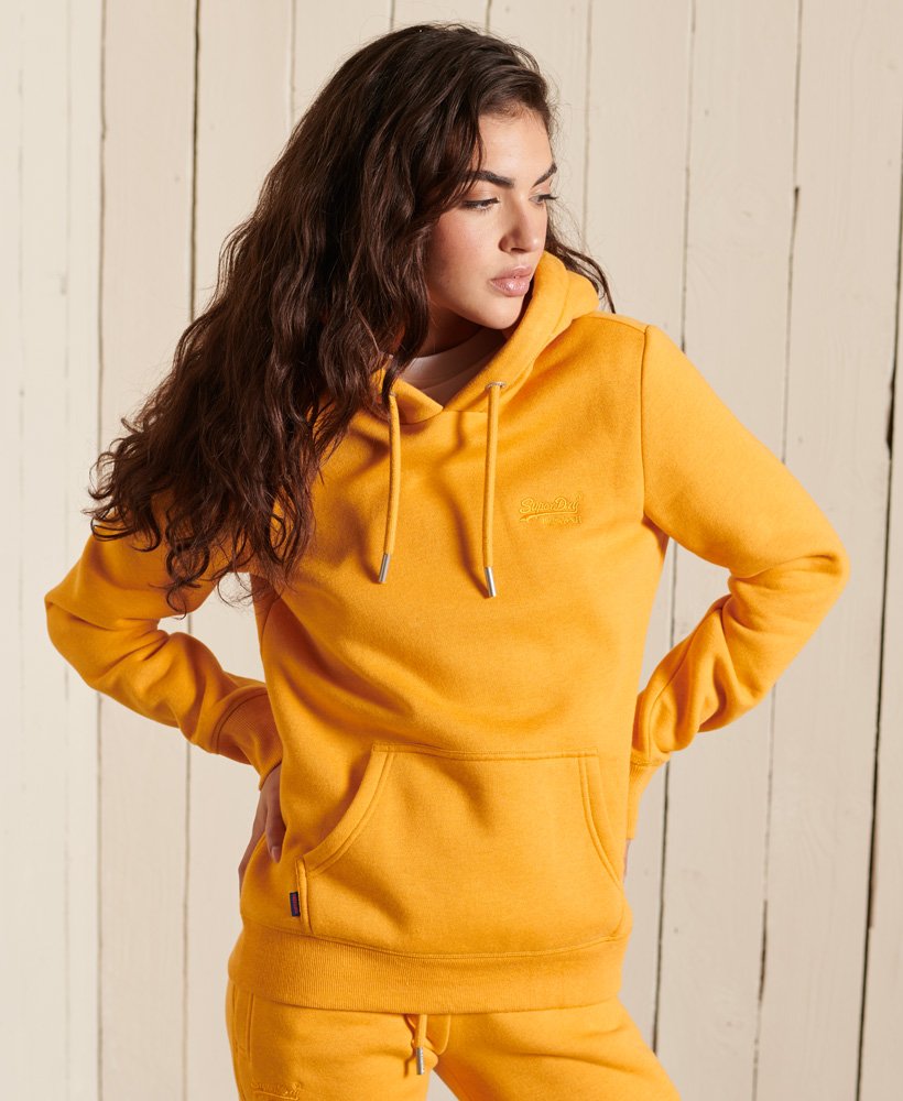 PLAIN HOODIE FOR HER - MUSTARD